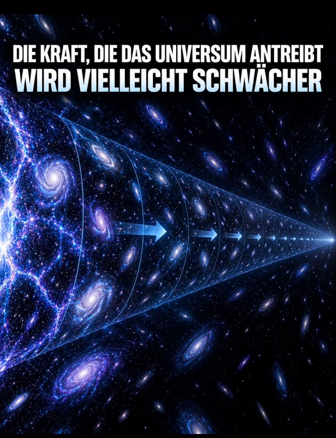 Künstlerische Darstellung der beschleunigten Expansion des Universums