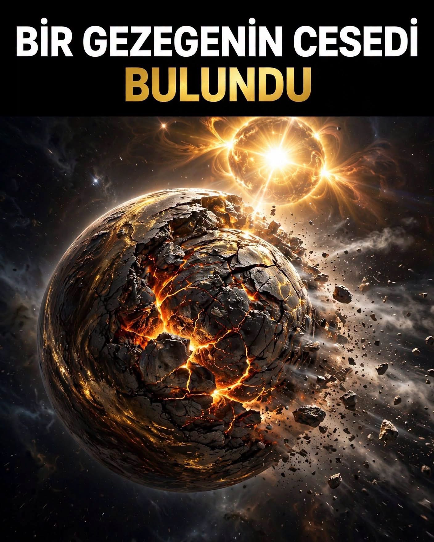 Yıldızına yakınlığı nedeniyle parçalanmış kayalık gezegen canlandırması