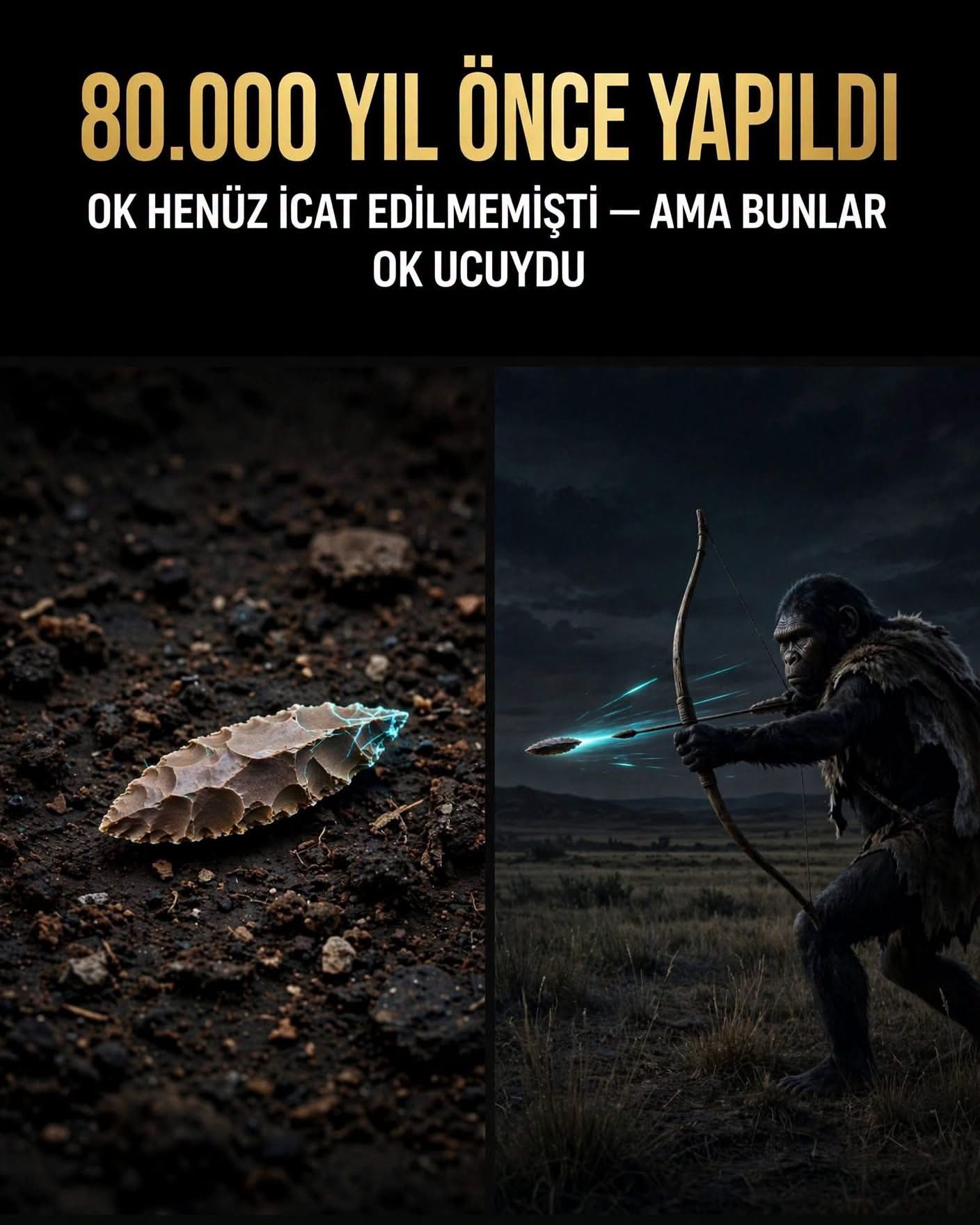 Taş bir mermi ucu ve tarihöncesi avcı canlandırması