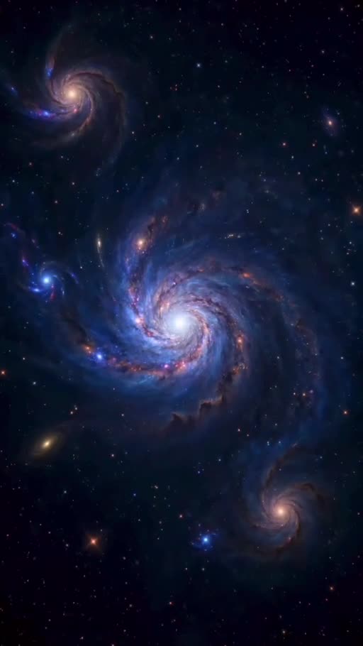 Galaksiler ve yıldızlar arasında insan bedenindeki maddenin kozmik kökenini anlatan görsel